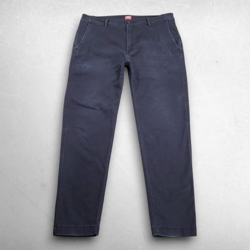 Levi's XX Chino Standard Taper Pants Men 34x30 Black Stretch Workwear Streetwear